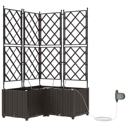 Tuin Bloempot 3 pcs Bruin Staal