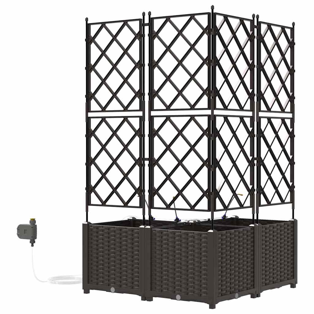 Tuin Bloempot 3 pcs Bruin Staal