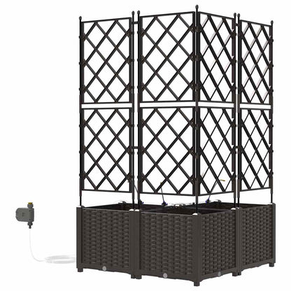 Tuin Bloempot 3 pcs Bruin Staal