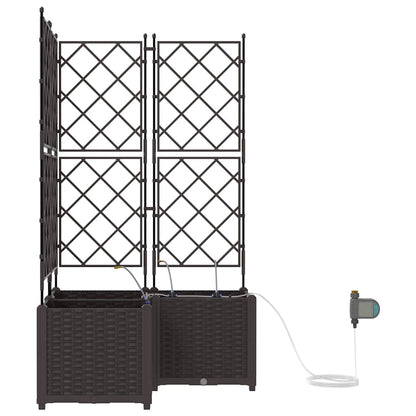 Tuin Bloempot 3 pcs Bruin Staal