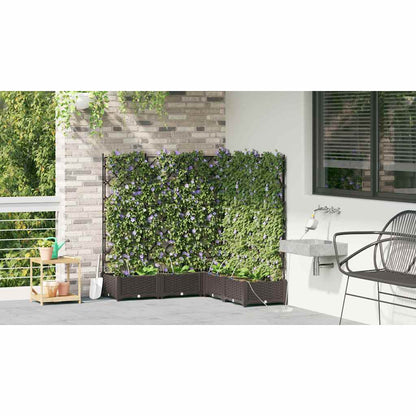 Tuin Bloempot 5 pcs Bruin Staal