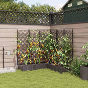 Plantenbak staal 120x120x126 cm bruin