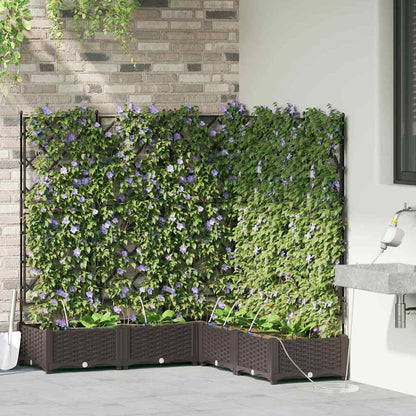 Tuin Bloempot 5 pcs Bruin Staal