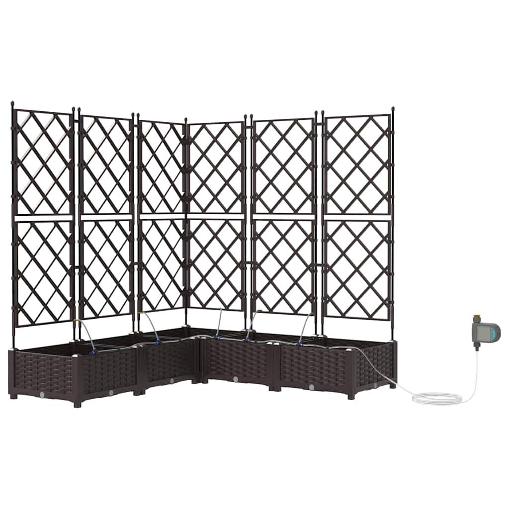 Tuin Bloempot 5 pcs Bruin Staal