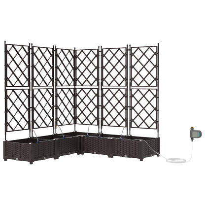 Tuin Bloempot 5 pcs Bruin Staal