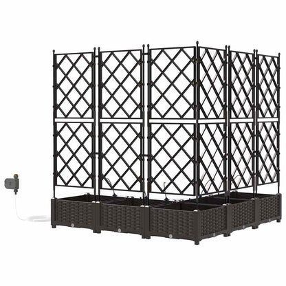 Tuin Bloempot 5 pcs Bruin Staal