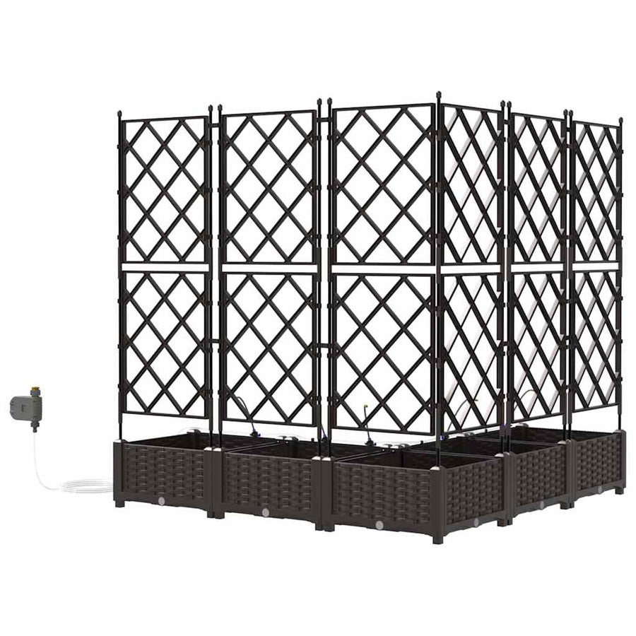 Tuin Bloempot 5 pcs Bruin Staal