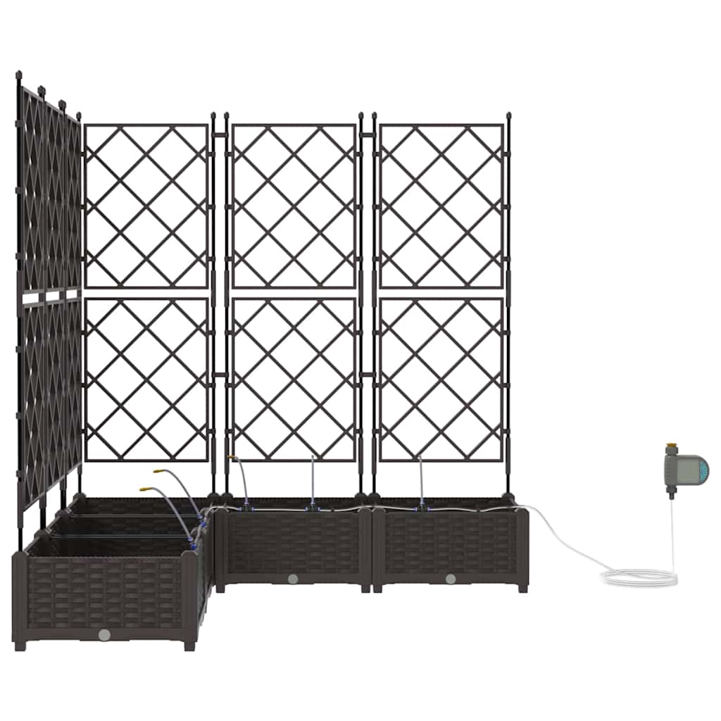 Tuin Bloempot 5 pcs Bruin Staal
