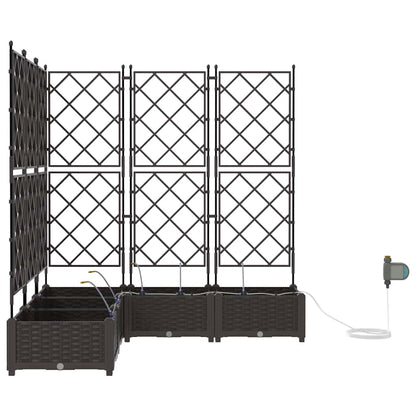 Tuin Bloempot 5 pcs Bruin Staal