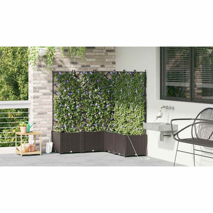 Tuin Bloempot 5 pcs Bruin Staal