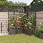 Garden Flower Pot 5 pcs Brown Steel
