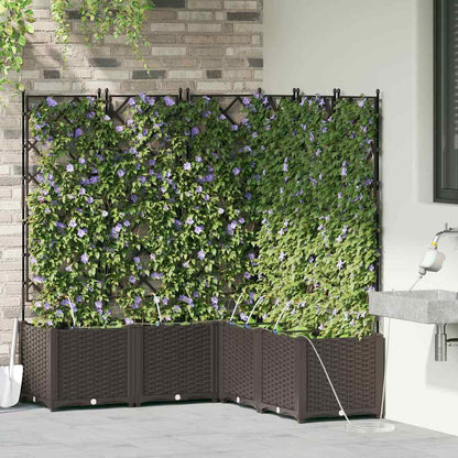 Tuin Bloempot 5 pcs Bruin Staal