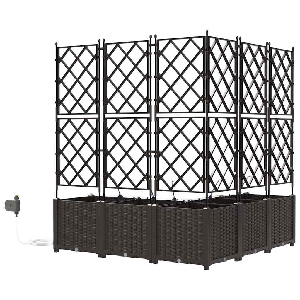 Tuin Bloempot 5 pcs Bruin Staal