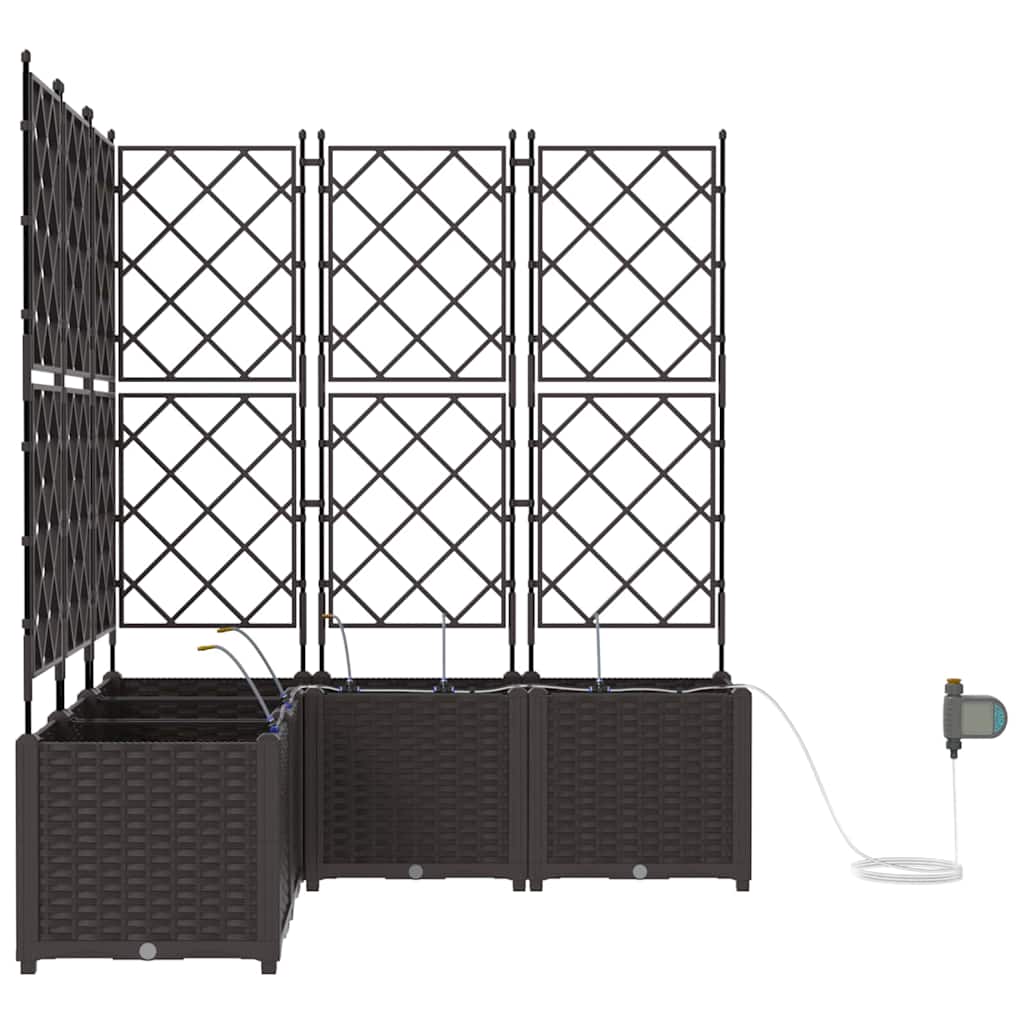 Tuin Bloempot 5 pcs Bruin Staal