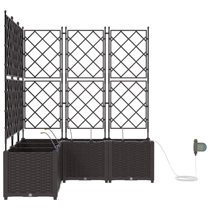 Tuin Bloempot 5 pcs Bruin Staal