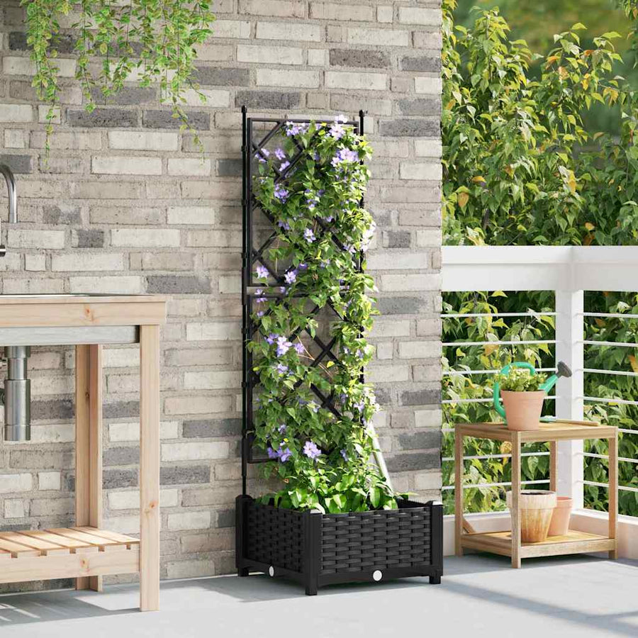 Tuin Bloempot Zwart 40 x 40 x 125,5 cm Staal