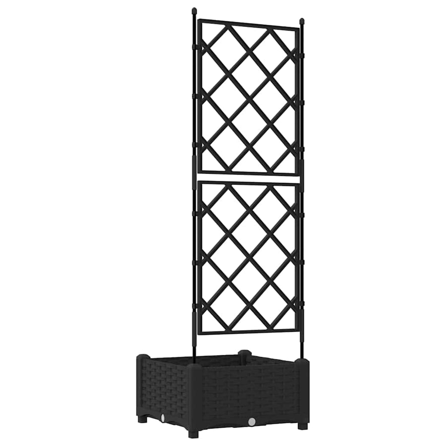 Tuin Bloempot Zwart 40 x 40 x 125,5 cm Staal