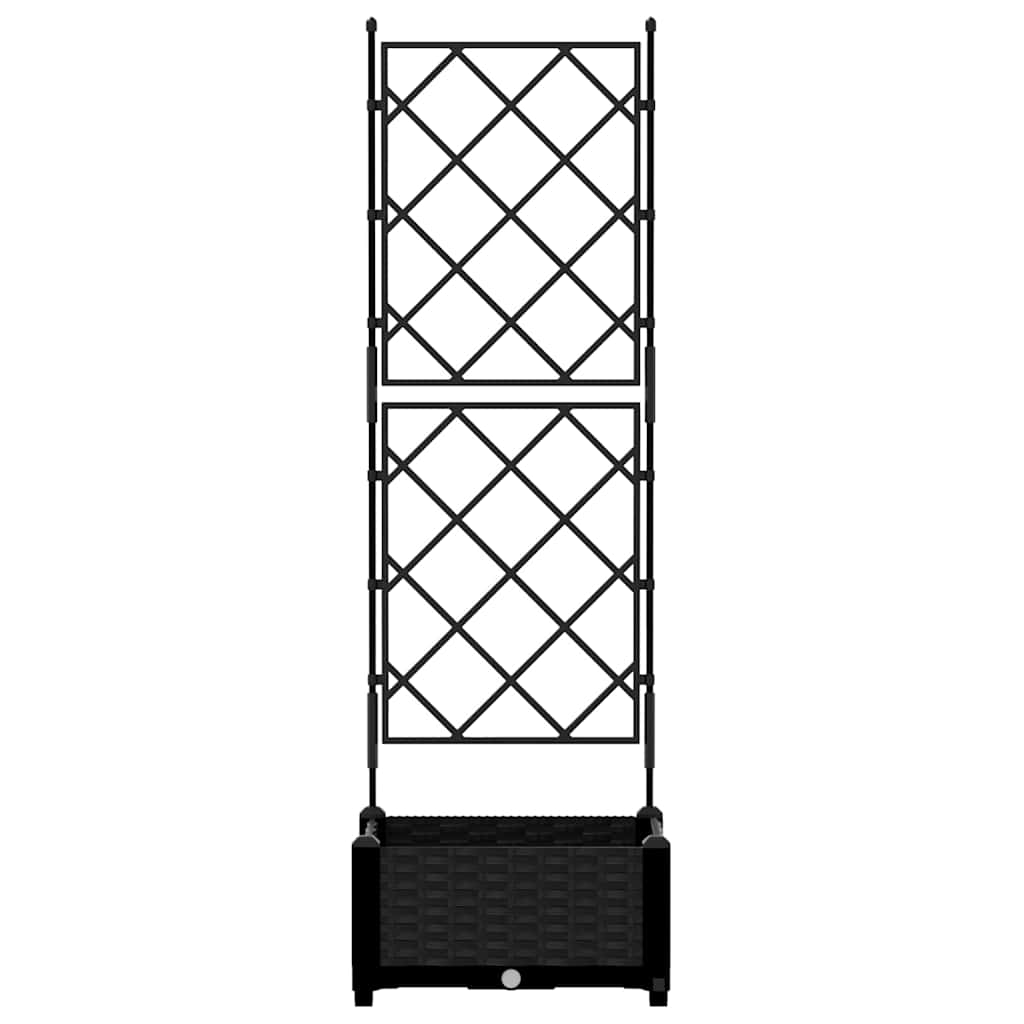 Tuin Bloempot Zwart 40 x 40 x 125,5 cm Staal
