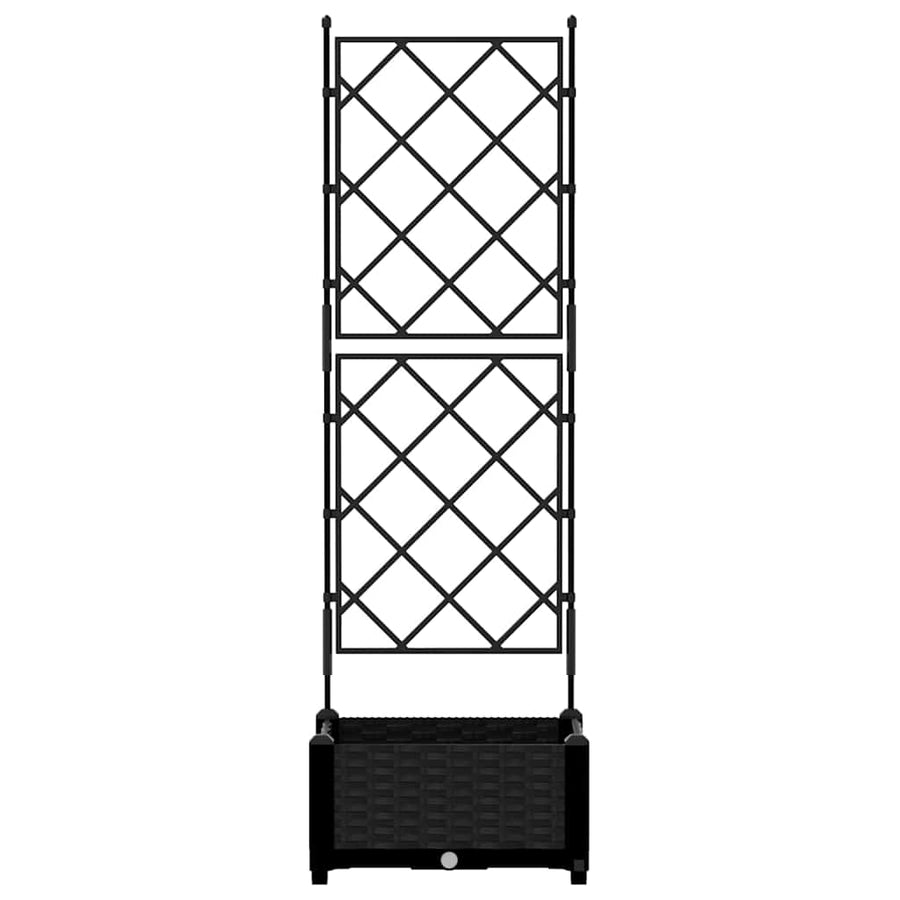 Tuin Bloempot Zwart 40 x 40 x 125,5 cm Staal