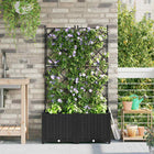 Garden Planter 2 pcs Black 80 x 40 x 143 cm Steel