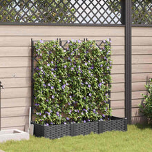 Tuin Bloempot 3 pcs Zwart 120 x 40 x 125,5 cm Staal