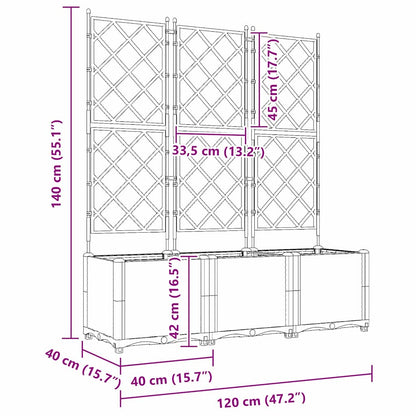 Tuin Bloempot 3 pcs Zwart 120 x 40 x 143 cm Staal