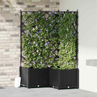 Plantenbak 80x80x143 cm zwart 3 stuks