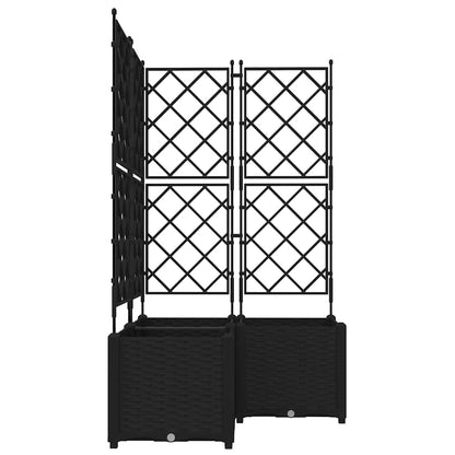 Plantenbak 3 st Zwart 80 x 80 x 143 cm PP