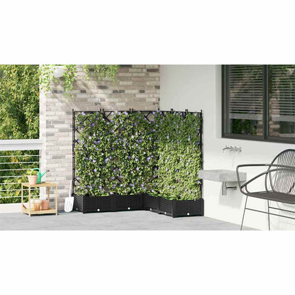 Tuin Bloempot 5 pcs Zwart 120 x 120 x 125,5 cm Staal