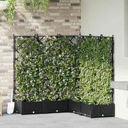Bloempot 120x120x125,5 cm staal zwart