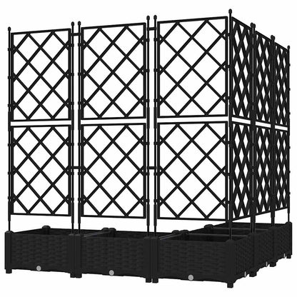 Tuin Bloempot 5 pcs Zwart 120 x 120 x 125,5 cm Staal