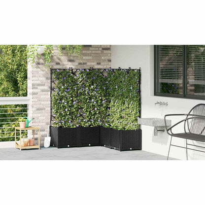Tuin Bloempot 5 pcs Zwart 120 x 120 x 143 cm Staal