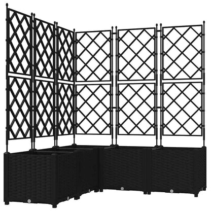 Tuin Bloempot 5 pcs Zwart 120 x 120 x 143 cm Staal