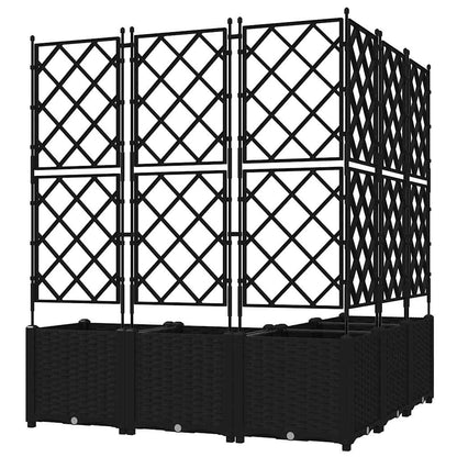 Tuin Bloempot 5 pcs Zwart 120 x 120 x 143 cm Staal