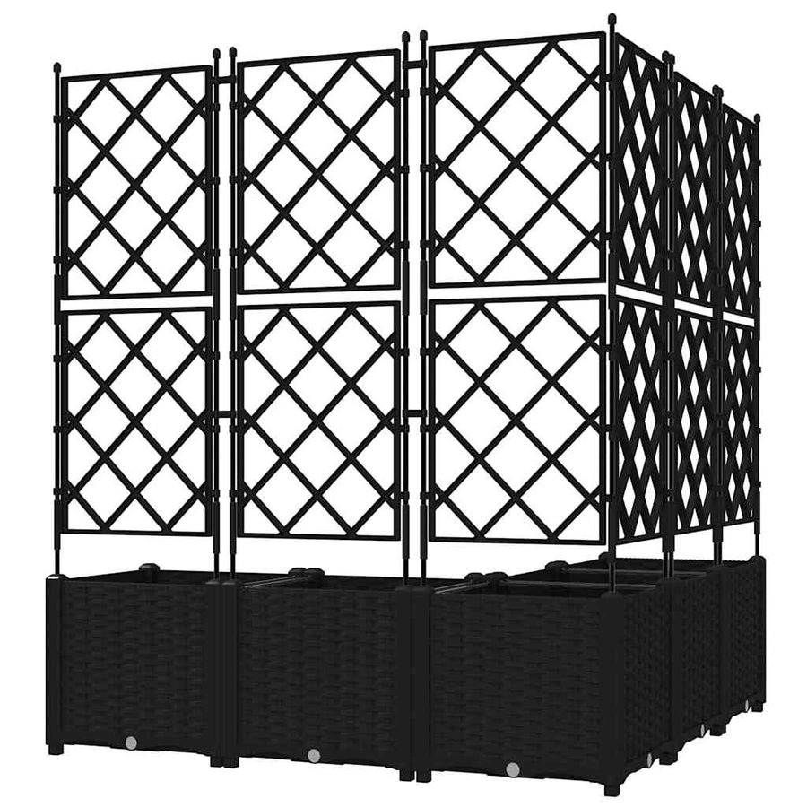 Tuin Bloempot 5 pcs Zwart 120 x 120 x 143 cm Staal
