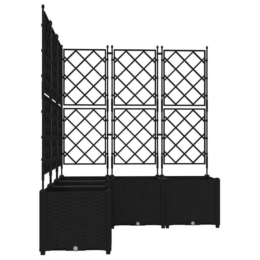 Tuin Bloempot 5 pcs Zwart 120 x 120 x 143 cm Staal