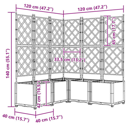 Tuin Bloempot 5 pcs Zwart 120 x 120 x 143 cm Staal