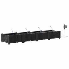 Tuin Bloempot 4 pcs Zwart Staal