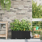 Garden Planter 2 pcs Black Steel