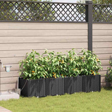 Tuin Bloempot 4 pcs Zwart Staal