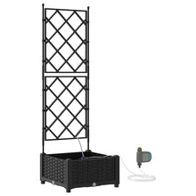 Tuin Bloempot Zwart 40 x 40 x 126 cm Staal