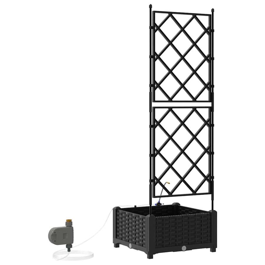 Tuin Bloempot Zwart 40 x 40 x 126 cm Staal