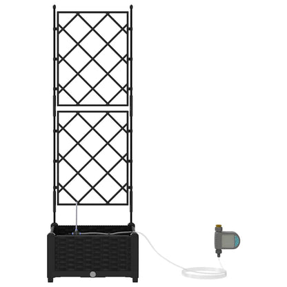 Tuin Bloempot Zwart 40 x 40 x 126 cm Staal
