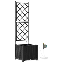 Tuin Bloempot Zwart 40 x 40 x 142 cm Staal