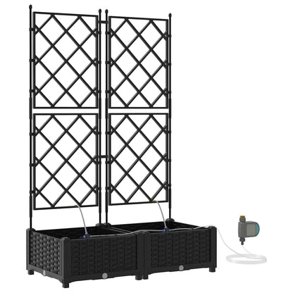 Tuin Bloempot 2 pcs Zwart Staal