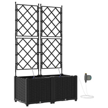 Tuin Bloempot 2 pcs Zwart Staal