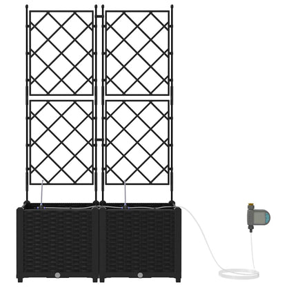 Tuin Bloempot 2 pcs Zwart Staal