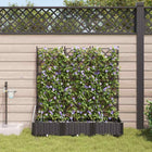 Garden Flowerpot 3 pcs Black Steel