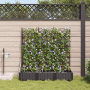 Plantenbak staal 120x40x126 cm zwart 3 stuks