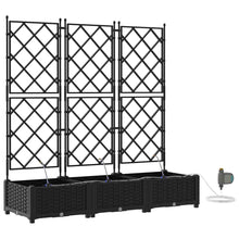 Tuin Bloempot 3 pcs Zwart Staal